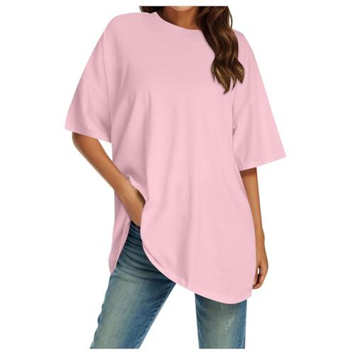 Camiseta de manga corta para mujer, cuello redondo, camiseta básica de manga corta, elegante, estampado colorido, camiseta deportiva, camiseta informal, #008, L