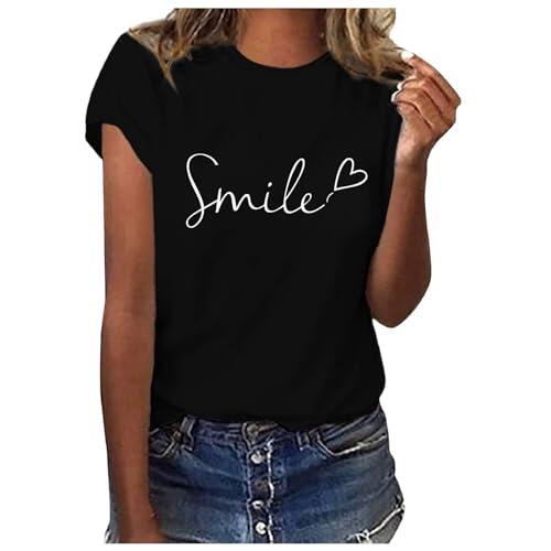 Camiseta de gran tamaño para mujer, estilo vintage, manga corta, cuello redondo, informal, holgada, básica, de verano, camisetas, #020, L