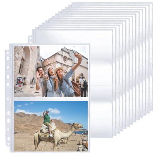 30 Paquetes de 120 Fundas Para Fotos A4,Fundas Transparentes para Tarjetas Postales,Transparentes A4 para Guardar Fotos Postales,Hojas para Album De Fotos para Postales,Fotos (20 x 14 cm)