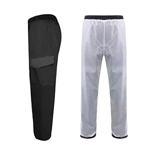Generisch Hombres Ciclismo espesado doble capa pantalones impermeables, Negro , L