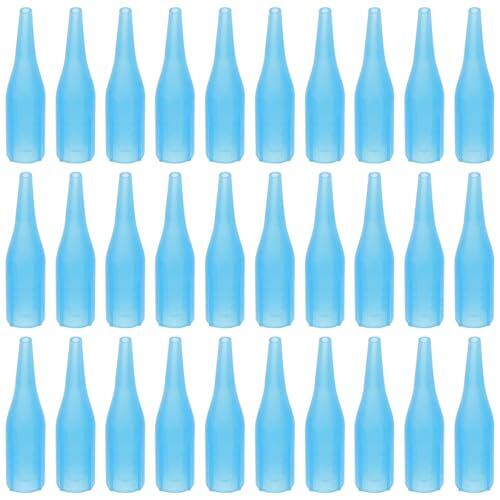 FOYTOKI 100 Tapas para Máquina de Tatuar Pequeñas Azules, Accesorios para Tatuajes, 100 Unidades de Puntas Redondas para Tatuajes, Higiénicas y Seguras para Cuidado Profesional