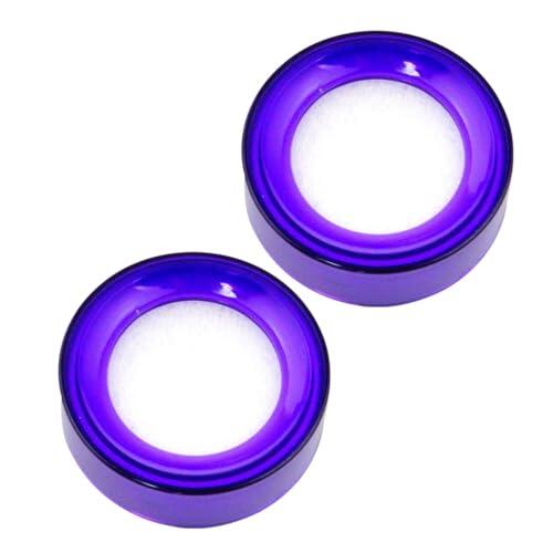 DINHEAROM Esponjas Humectantes para Dedos 2 Unidades, Herramienta de Escritorio Transparente Morado Esponja para Humedecer Dedos, Adecuado para Contar Dinero y Manejo de Papel en Oficinas