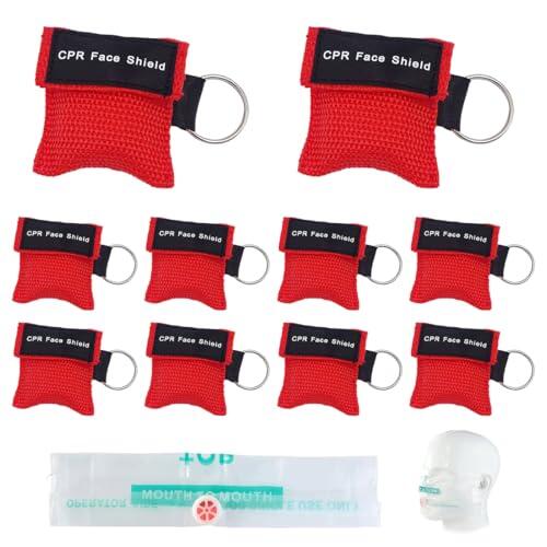 MKEAWWU Kit Primeros Auxilios 10 Unidades 5X5,5Cm Silicona Antideslizante Rojo