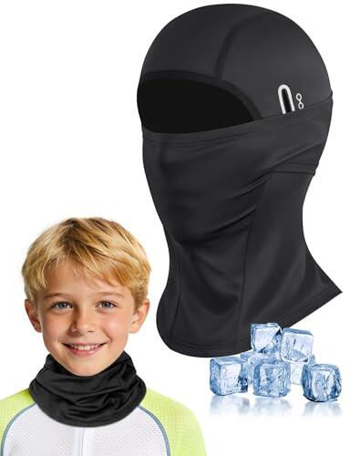 Becellen Pasamontañas para Niños, Balaclava Verano Seda Helada Máscara de Ciclismo Multifuncional Transpirable para Niños y Niñas Deportes al Aire Libre