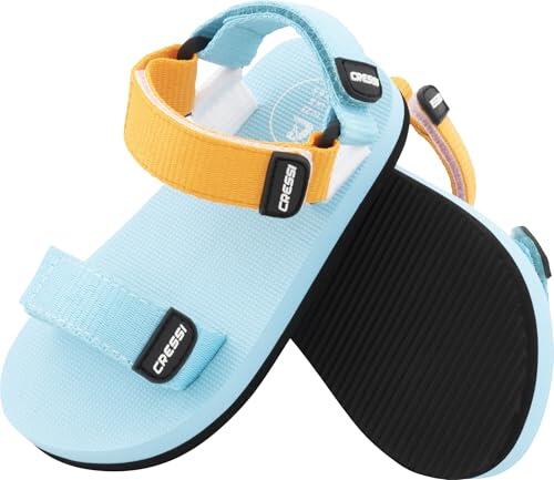 CRESSI desde 1946 - Rainbow Sandals - Innovadoras Sandalias de Playa de Colores Varios para Niños Ideales para Pasear por la Playa, en Casa o de Viaje - Turquesa/Naranja - 25