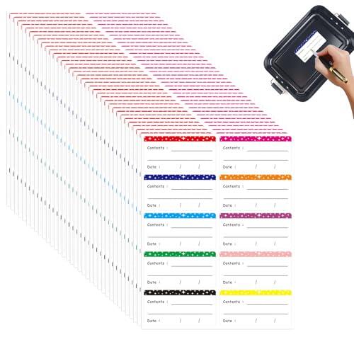 HUILLIGHT 350 Etiquetas de congelación para Escribir 60x30 mm, Etiquetas Reutilizables para congelar, extraíbles sin residuos para Alimentos, tarros y recipientes, Adhesivas Resistentes al frío