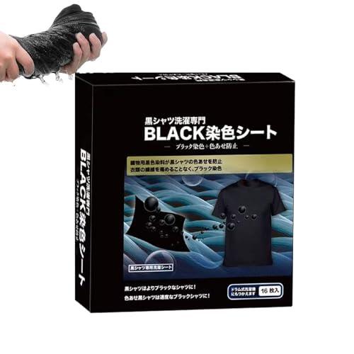 Tinte Negro Para Telas Sintéticas - 16 tabletas para oscurecimiento intensivo de ropa | Pastillas para Teñir Ropa de Color Negro - para, Restauración de Color en