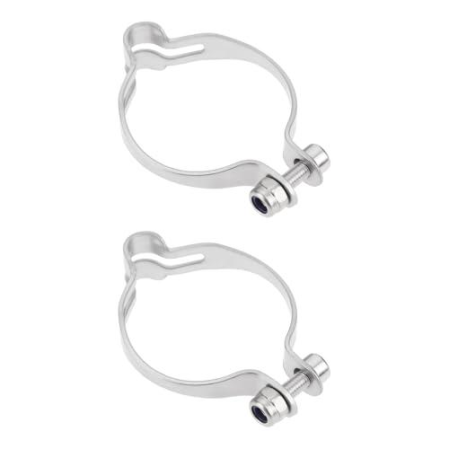 YINETTECH 2 abrazaderas de cable de bicicleta de 25,4 mm, alambre de acero inoxidable, anillo fijo, clip de línea de freno para organizar cables de bicicleta