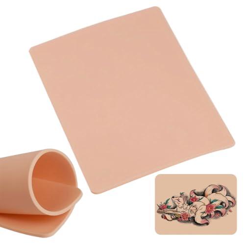 Piel artificial de silicona para practicar tatuajes, 3 mm, piel de práctica de doble cara para principiantes y artistas
