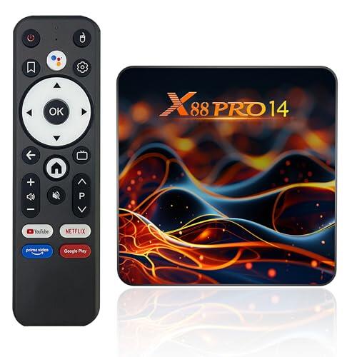 TV Box Android 14.0,Dulmssxy Smart TV Box with 1GB RAM 8GB ROM RK3518 Quad-Core 64bit Cortex-A53 Mali 450 MP2 GPU Support 4K 3D 1080P 2.4/5.0GHz WiFi BT5.0 10/100M Ethernet DLNA HDMI 2.0 H.265 USB3.0