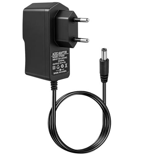 Mowpiny Cargador 5V 2A Universal, Fuente de Alimentación 5V 2A AC/DC Adaptador 100-240V 50/60Hz con Conector 5,5mm x 2,1mm, Adaptador de Corriente 10W para LED CCTV Router Monitores Proyector