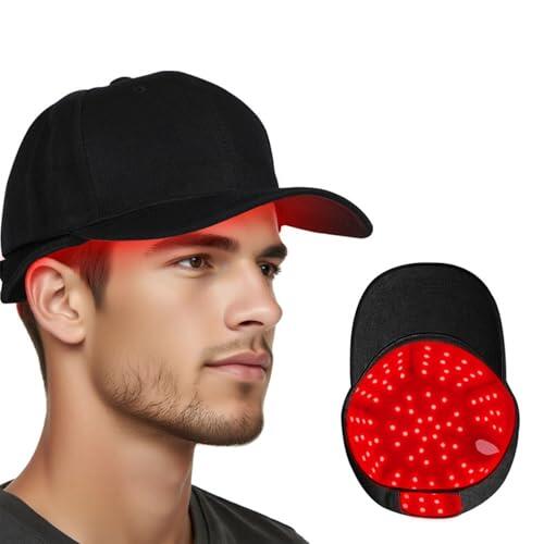 GOURIXIN Gorro LED para Crecimiento del Cabello con Terapia de luz Roja, Gorra láser para el Crecimiento del Cabello, Luz roja e infrarroja (660/850nm), Estimula el Crecimiento y Alivia el Dolor