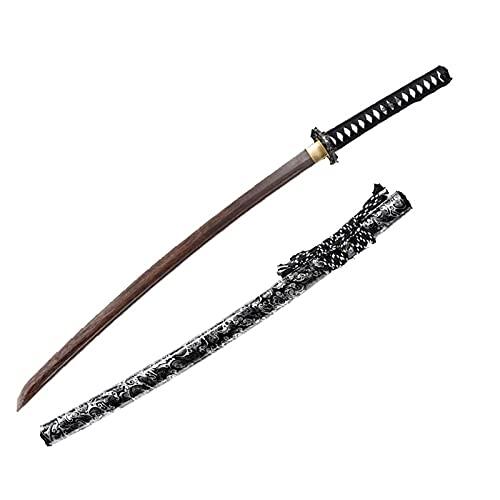 Katana de palisandro natural, espada samurái de madera hecha a mano con vaina, Bokken de 103 cm para exhibición, colección de cosplay y entrenamiento de kendo-I