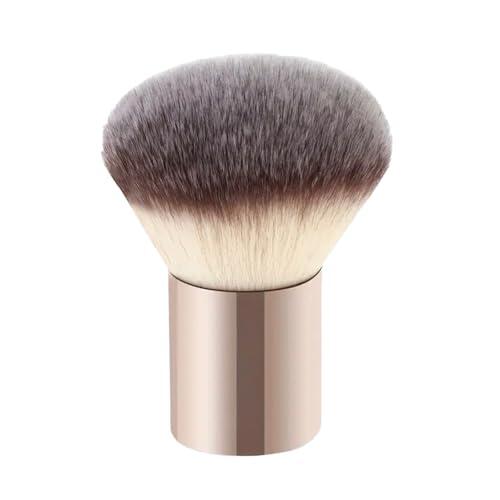2026 - Brocha profesional vegana para maquillaje de acabado suave, mezcla de base (oro, 7,5 cm)