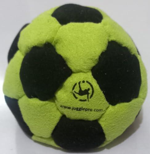Juggle Pro Footbag Hacky Sack 32 Panel - Skill - Pelota de saco Hacky Sack de Ultra Suede (Amara), relleno con paletas de plástico EPS, reforzado, cosido a mano