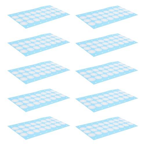 Vaguelly Parches Filtrantes para Cultivo de Hongos 72 Unidades, Discos Adhesivos Transpirables para Tapas de Frascos de Boca Ancha, Filtros de Membrana Anticontaminación para Laboratorio,