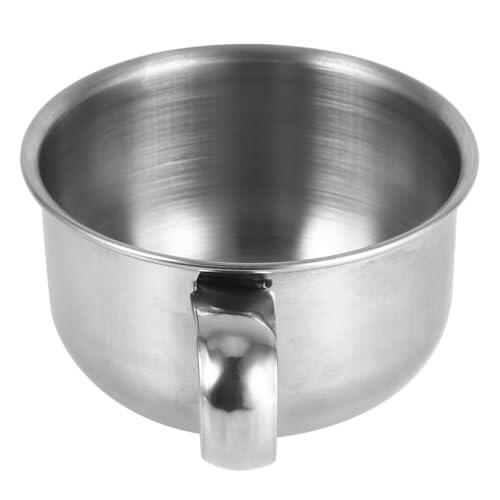 VBESTLIFE Tazón de Afeitar de Acero Inoxidable Resistente a la Corrosión para Uso Diario o Amigos Varones, Taza de Afeitar Ecológica Fácil de Limpiar para Hombre Tazón de