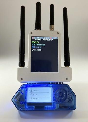 Módulo externo Flipper Zero con pantalla OLED, esp32 Wi-Fi + 433M + kit de placa de desarrollo de posición con funda de transporte dura, bolsa suave de PUV, funda protectora de silicona y cable tipo C