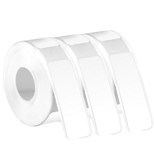 hankousi 3 rollos de etiquetas portátiles blancas, cinta térmica de 12 x 40 mm, compatible con Phomemo D30/D32/D35/Q30/Q30S/Q31, 160 etiquetas por rollo, ideal para el hogar, la oficina y la