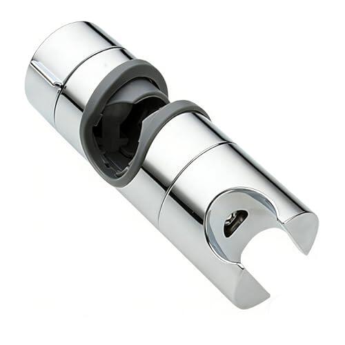 Soporte De Ducha De Mano, Soporte Alcachofa Ducha, Diámetro Ajustable De 18 a 25 Mm, Soporte Ducha Reutilizable Giratorio 360°Soporte Ajustable Para Rieles y Cabezales De Ducha (Plata Brillante)