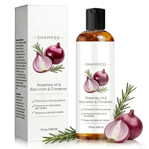 3Pcs Champu de Cebolla con Extracto De Canela, 200ML Champú Cebolla, Champu Excalvo, Limpieza Profunda para Un Cabello Más Denso En Apariencia, para Todo Tipo de Cabello (1PC)