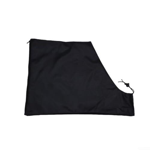 Fauhapyway 420D Oxford Leaf - Bolsa de recogida de aspiradoras con cremallera inferior, 60 x 44 cm, bolsa de repuesto para sopladores de hojas eléctricos y aspiradoras de jardín, color negro