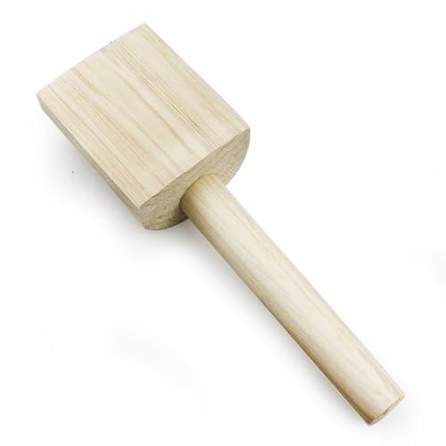 Mazo de cerámica - Arcilla de madera hecha a mano | Herramienta de acabado de paleta: agarre cómodo, artesanía, cocina, trabajo de cuero, proyectos artesanales, estudio de modelado y escultura