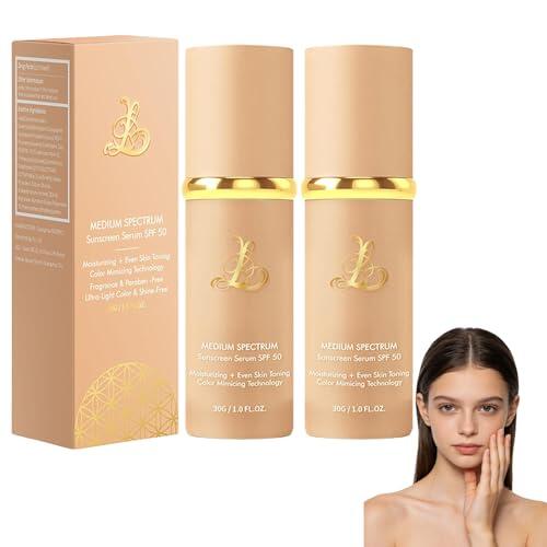 Infinite Love Maquillaje,4 En 1 Base De Maquillaje Antiedad,Base De Maquillaje Que Cambia De Color Spf 50,Antiedad Hidratante,Se Adapta A Tu Tono De Piel (#2PCS)