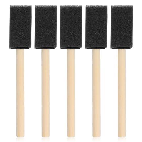 5 pinceles de esponja, esponjas de 2,5 cm para pintar, pincel de espuma con mango de madera, esponja para pintar, esponja de pintura, esponjas lavables para manualidades, colorear adultos