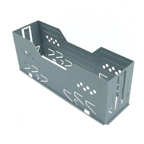 Ticha Jaula DIN individual de montaje de metal, 181 x 52 x 68 mm, ISO 1DIN para coche, marco de radio estéreo
