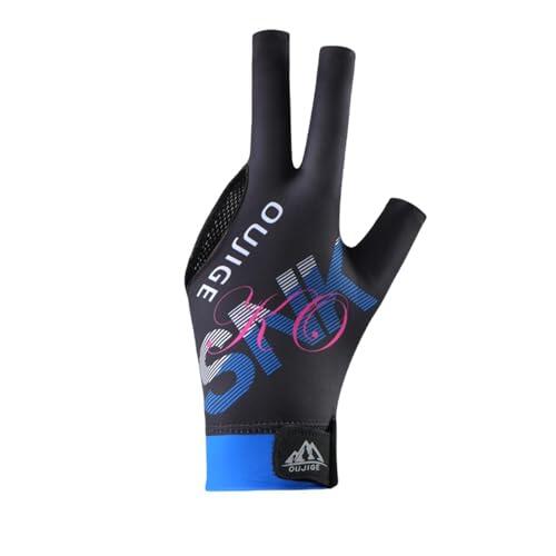RCGOFOLLOW Guantes de Billar Transpirables y Antideslizantes para Tacos de Billar. Ajuste cómodo para Todos los tamaños Mano. Diseñados Tanto para Hombres para Mujeres.