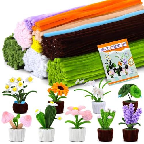 Limpiador de pipas en 18 colores diferentes, 100 unidades, alambre de chenilla de 30 cm, juego de manualidades, limpiador de pipas flexible para ramo de flores, manualidades, decoraciones y regalos