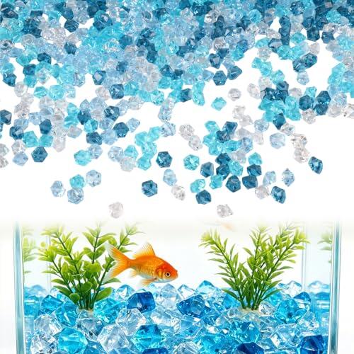 Wheshoay 800 Piezas Diamantes Falsos, Piedras Acrílicas, Cristales Decorativos, Color Azul Mezclado, para Relleno de Jarrones, Decoración de Mesa, Fiestas, Eventos Y Búsqueda del Tesoro Pirata