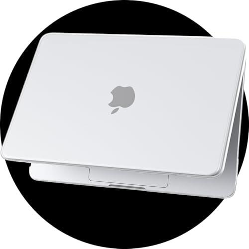 eleger Funda Cristal Mate Compatible con MacBook Neo 13 Pulgadas A18 Pro A3404 [Color Mac a Juego] Lanzamiento de 2026, Carcasa rígida Ultrafina para Mac Book Neo 13", Plata Transparente