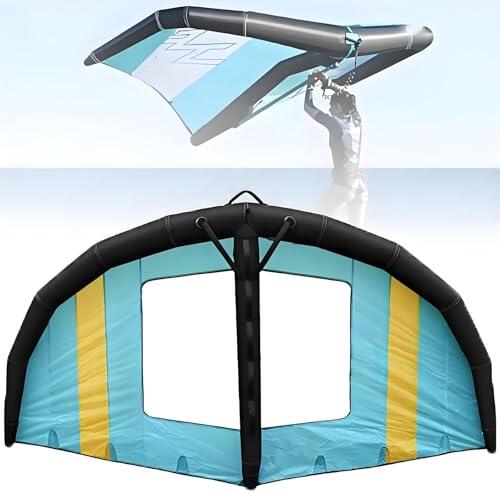 Vela Inflable Profesional para Windsurf (4㎡, 5㎡, 6㎡),ala Inflable para Windsurf, ala Inflable De Mano con Ventana para Wingfoil Y Kitesurf,para Surf Y Actividades AcuáTicas.(5m²)