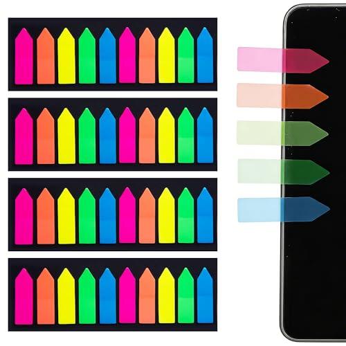 KIMHOME 800 tiras adhesivas, marcadores de página autoadhesivos y pestañas de índice (película, escribible y reposicionable) para oficina, escuela y papelería