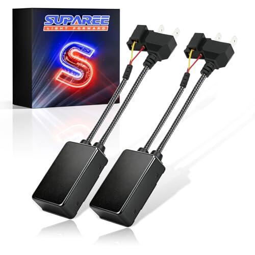 SUPAREE Resistencia Canbus H4 Decodificador De Faro LED H4 Decodificador LED Canbus Cancelador Sin Errores Anti Parpadeo 12V para Coche IP67 Plug and Play 2 Piezas