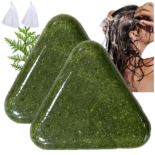 Rosemary Solid Shampoo Bar, Hair Soap Nature Triangle Shampoo Bar, Strengthening Gentle Herbal Hair Care, Hydrating & Scalp-Friendly, Conditioner Bars for All Hair Types (2pc)