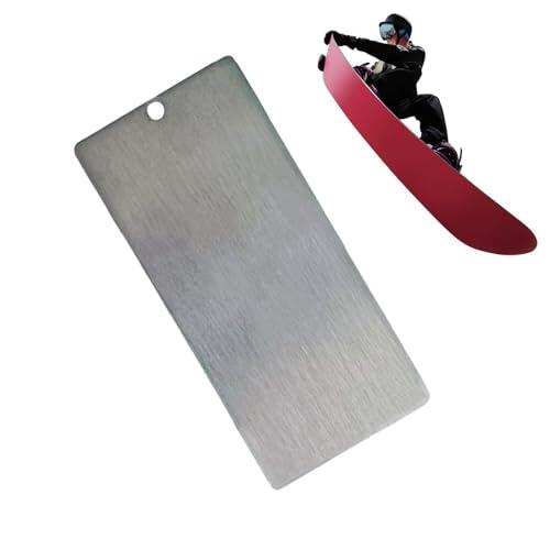 Raspador de de acero inoxidable, herramienta de mantenimiento de snowboard, kit de de esquí de tamaño compacto con borde, accesorio de snowboard de metal inoxidable, herramienta práctica con