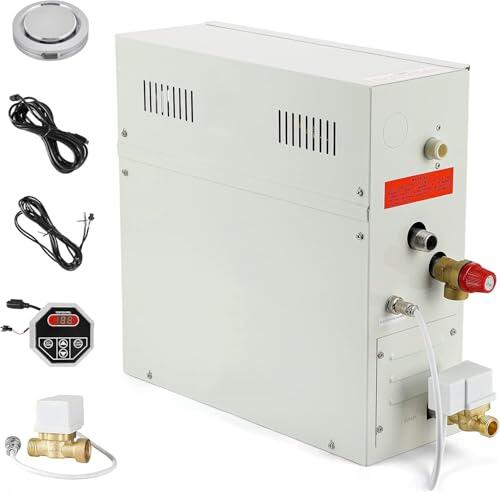 ToayNia Generador de Vapor con autodrenaje para Ducha y Sauna — Generador de Vapor para baño Turco y SPA doméstico — Kit generador de Ducha de Vapor — Calentador eléctrico para Sauna 6KW