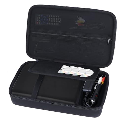 Lebakort Duro Viajar Caja Estuche Funda para Yoton 12,5"/YOOHOO 12,5"/GOnavidio 12"/Arafuna 12-12,5" /DBPOWER 12-12,5 "/WONNIE 12,5"/ieGeek 12,5" Reproductor de DVD portátil (Negro)