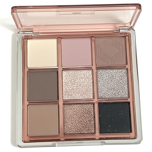 Paleta de sombras de ojos Smokey de 9 colores con purpurina, mate y paleta neutra brillante para maquillaje de día a noche Estilo 1