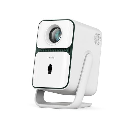 Wanbo T2 Ultra Proyector Google TV 500 ANSI, Widevine L1, Óptica Sellada, Enfoque Automático IA, Sonido DSP de 10W, WiFi Bluetooth, FHD 1080P, Rotación de 120°, Pantalla de 140" para Cine en Casa