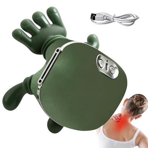 Masajeador Cuello Cervical 4D Inalámbrico Eléctrico Con Calor | Masajeador Espalda Con Calor 2 Niveles | 3 Modos Petrissage | USB Recargable | Para Hombros Espalda, alivias Dolores Musculares Fatiga