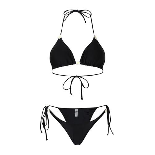 Bikini para mujer, conjunto de ropa de maternidad, traje de baño sexy para embarazo, traje de baño tropical con cuello halter bowknot traje de baño conjunto de ropa de maternidad para embarazadas, O