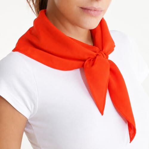 Gokoi Pack 6 Unidades Pañuelo Rojo Fiesta, Pañuelo San Fermín Cuello, Algodón y Poliéster Ligero y Resistente, Suave, Ideal para Eventos, Disfraces y Celebraciones, Tamaño 100x70x70 cm