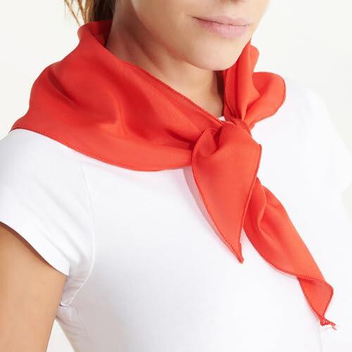 Gokoi Pack 25 Unidades Pañuelo Rojo Fiesta, Pañuelo San Fermín Cuello, Poliéster Ligero y Resistente, Suave y Reutilizable, Ideal para Eventos, Disfraces y Celebraciones, Tamaño 100x70x70 cm