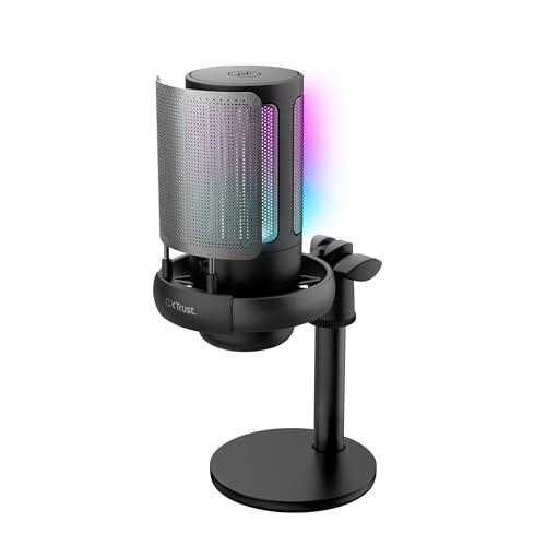 GXTrust Ruan Micrófono USB con Soporte Metálico, Negro
