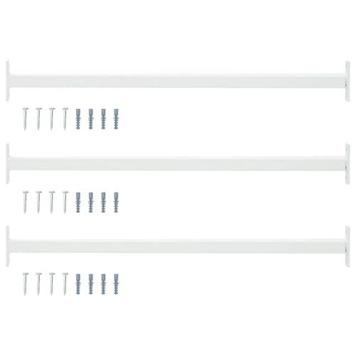 vidaXL Barra de Seguridad Ajustable para Ventanas 3 uds. 710-1200 mm