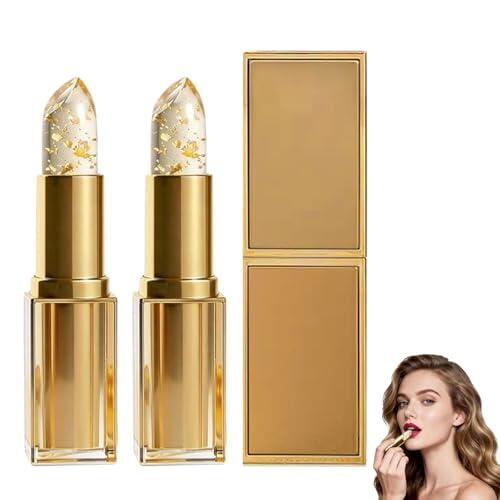 Lápiz labial adaptativo de PH, 2026 Beauty Lipstick 24 horas de duración, ilumina el color de los labios, hidrata y previene el agrietamiento del lápiz labial, rápido a un tono perfecto (2 unidades)